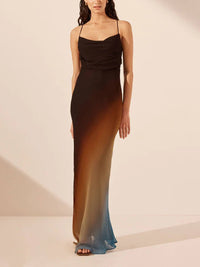 Piper | Slip Maxi Dress Backless Cowl Neck