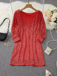 Pearl | Cocktail Mini Dress Sequin Long Sleeve