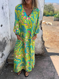 Layla | Boho Maxi Dress V-Neck