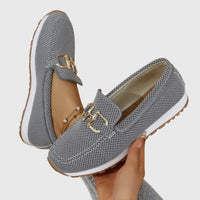 Joanna | Orthopedic Horsebit Loafers with Textured Upper