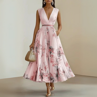 Miriam | Wedding Guest Midi Dress Plunging