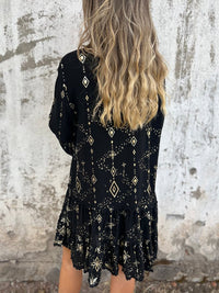 Rowan | Boho Dress Notch V-Neck