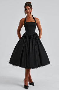 Katherine | Wedding Guest Midi Dress Halter