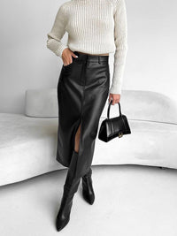 Gabrielle | Slit Midi Skirt
