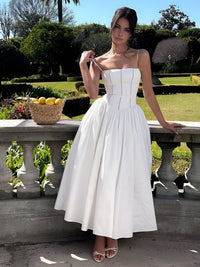 Lara | Wedding Guest Corset Midi Dress