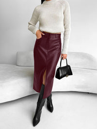 Gabrielle | Slit Midi Skirt