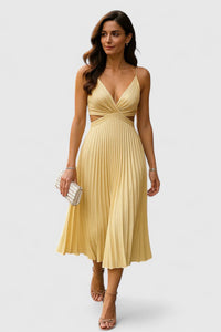 Eleanor | Wedding Guest Dress Pleated Sleeveless