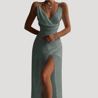 Claire | Wedding Guest Maxi Dress Wrap Sleeveless