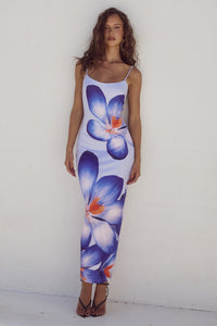 Delilah | Floral Bodycon Maxi Dress Spaghetti Strap