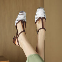 Therese | Comfortable Block Heels Orthopedic Buckle