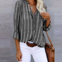 Natalie | Striped Blouse Button-Front