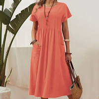 Isabella | Casual Midi Dress Pleated A-Line