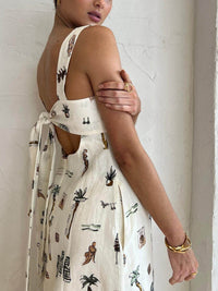 Charlee | Backless Maxi Dress Square Neck