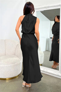 Ivy | Halter Maxi Dress Sheath Sleeveless