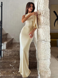 Leah | Wedding Guest Maxi Dress Tie-Shoulder Bodycon
