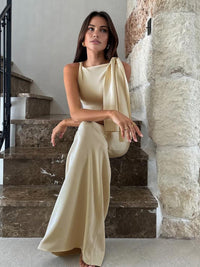 Leah | Wedding Guest Maxi Dress Tie-Shoulder Bodycon