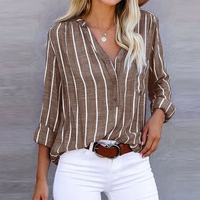 Natalie | Striped Blouse Button-Front