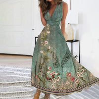Talia | Wedding Guest Midi Dress V-Neck Sleeveless