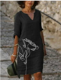 Emma | Floral Dress Notch Neckline