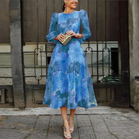 Madeleine | Floral Midi Dress Long Sleeve