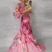 Nina | Wedding Guest Maxi Dress Wrap Long Sleeve