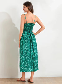 Victoria | Floral Midi Dress Sleeveless