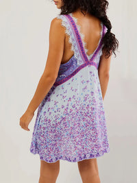 Ophelia | Boho Mini Sundress Lace Floral