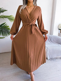 Winifred | Wedding Guest Maxi Dress Pleated V-Neck