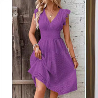 Heather | Boho Sundress V-Neck Smocked