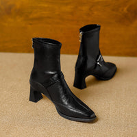 Sadie | Comfortable Ankle Boots Square Toe