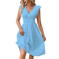 Heather | Boho Sundress V-Neck Smocked
