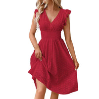 Heather | Boho Sundress V-Neck Smocked