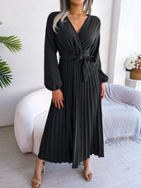 Winifred | Wedding Guest Maxi Dress Pleated V-Neck