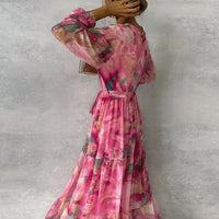 Nina | Wedding Guest Maxi Dress Wrap Long Sleeve