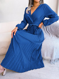 Winifred | Wedding Guest Maxi Dress Pleated V-Neck