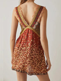 Ophelia | Boho Mini Sundress Lace Floral