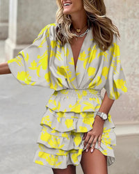 Jolene | Boho Mini Dress Tropical Tiered