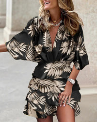 Jolene | Boho Mini Dress Tropical Tiered