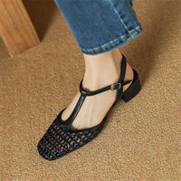 Therese | Comfortable Block Heels Orthopedic Buckle