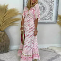 Genesis | Boho Maxi Sundress Tassel V-Neck