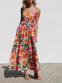 Jacqueline | Backless Maxi Dress Floral Open Back