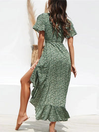Laurel | Polka Dot Dress Pleated V-Neck