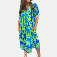 Marina | Printed Midi Dress Short Sleeve
