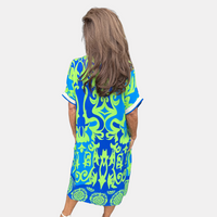 Marina | Printed Midi Dress Short Sleeve