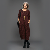 Maya | Printed Midi Shift Dress