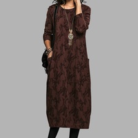 Maya | Printed Midi Shift Dress