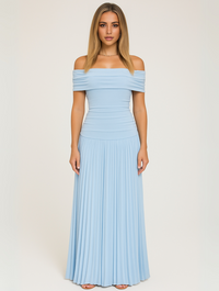 Lila | Wedding Guest Maxi Dress Pleated