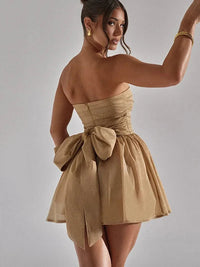 Holly | Strapless Mini Dress Pleated