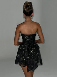 Holly | Strapless Mini Dress Pleated