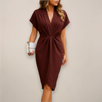 Olivia | Wrap Dress Short Sleeve V-Neck